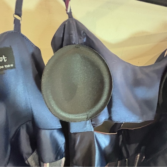 BARDOT Sz 8 Medium Jumpsuit Wide Leg Front Bow Spaghetti Straps Zipper Closure - Picture 9 of 14